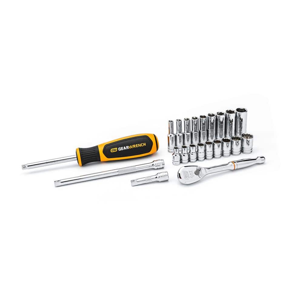1/4 in. Drive 6 & 12 Point Standard & Deep SAE Mechanics Tool Set (22 Piece) price history on PriceWatchPro