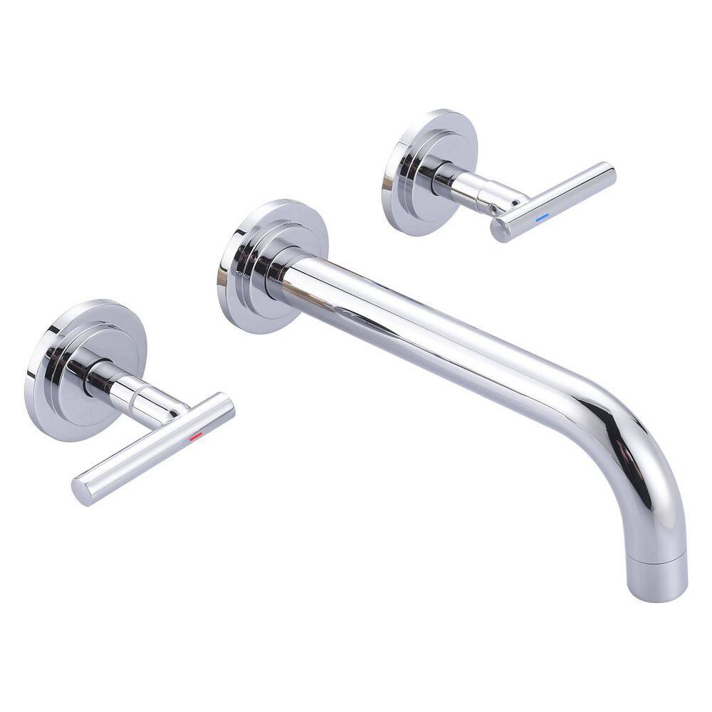 Double Handle Wall Mounted Bathroom Faucet in Polished Chrome price history on PriceWatchPro