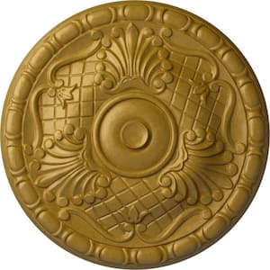 15-3/4 in. x 5/8 in. Amelia Urethane Ceiling Medallion (Fits Canopies upto 4-1/8 in.), Pharaohs Gold