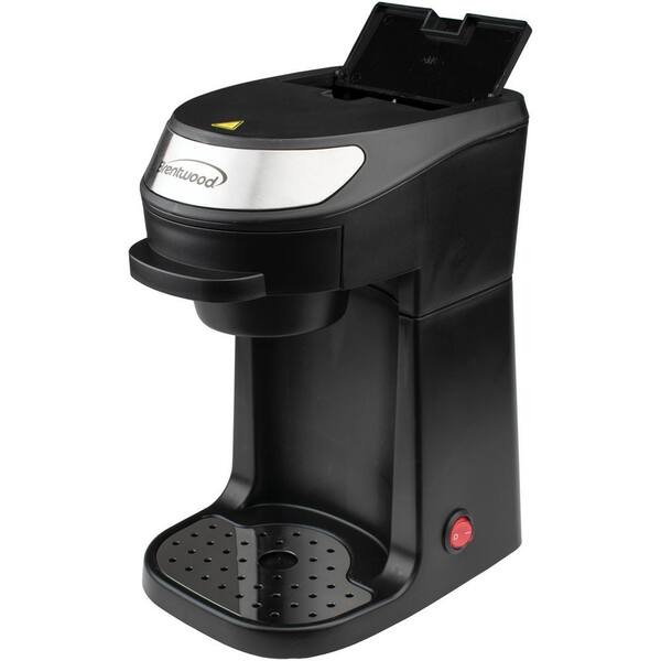 Brentwood 1-Cup Black Single-Serve Coffee Maker with Mug TS-111BK - The  Home Depot