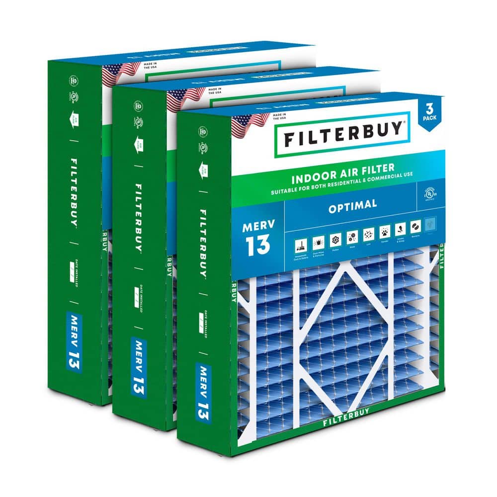 24 in. x 25 in. x 5 in. MERV 13 (FPR 10) Health Defense Pleated HVAC AC Furnace Air Filters for Carrier & More (3-Pack) price history on PriceWatchPro