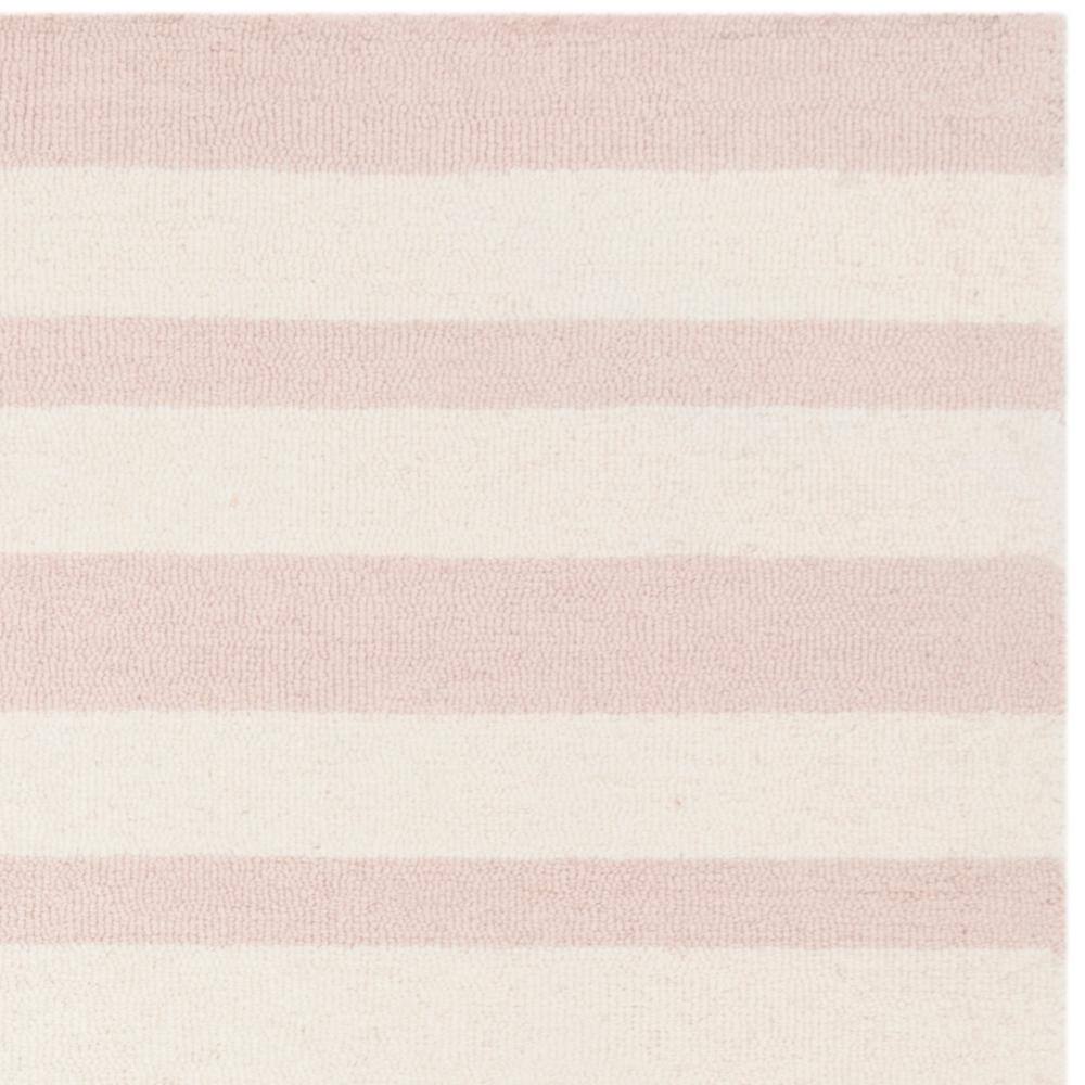 Ivory Stripe Hand-Tufted Wool Kids Area Rug, 6' x 9'