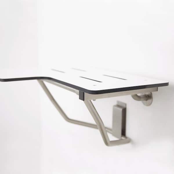 26 in. x 22.5 in. Reversible Folding Transfer Tub/Shower Seat in White, ADA Compliant