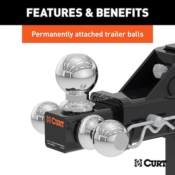 6,000 7,500 or 10,000 lbs 5-3/4-Inch Rise Adjustable Trailer Hitch Ball Mount 5-3/4-Inch Drop 2 and 2-5/16-Inch Hitch Balls 1-7/8 Fits 2-Inch Receiver GTW 