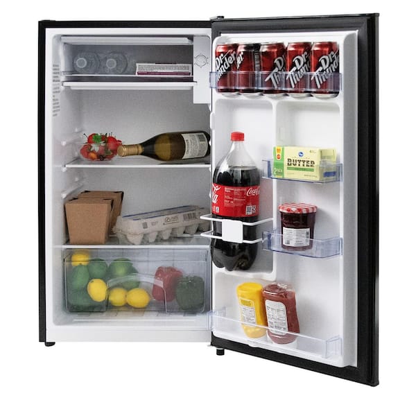 West Bend 3.2 cu.ft Mini Fridge in Black with Chiller Compartment WBR33B -  The Home Depot