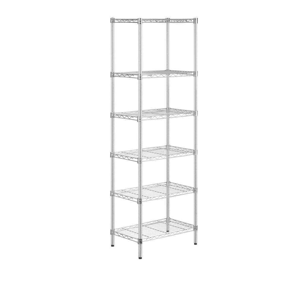 Honey Can Do Chrome 6 Tier Metal Wire, 72 W Shelving Unit Dimensions