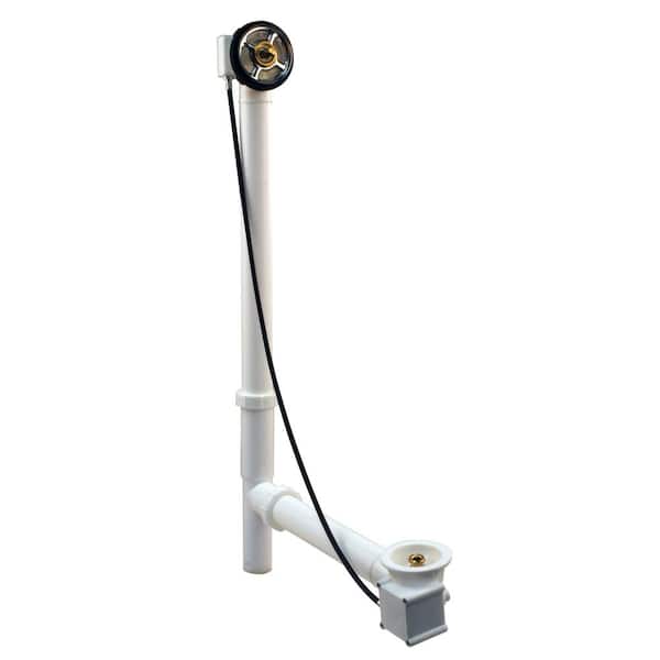 Westbrass 27 in. Cable Drive Bath Drain Assembly with Rotary Westbrass 27 in. Cable Drive Bath Drain Assembly with Rotary