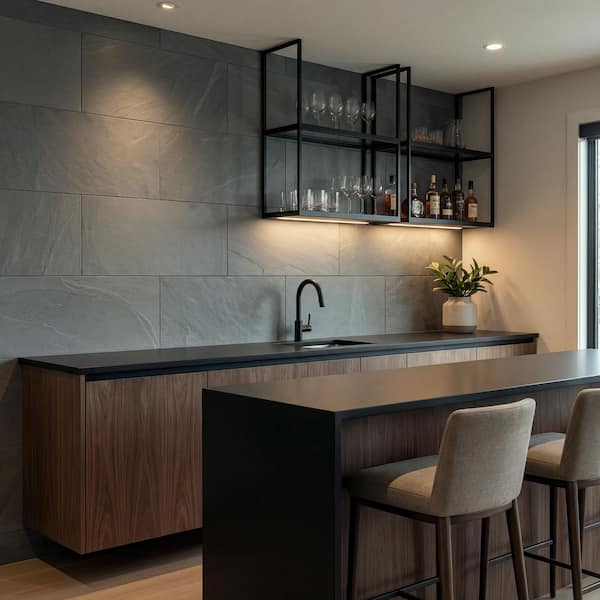 Montauk Blue 18 in. x 36 in. Gauged Slate Floor and Wall Tile (110 Cases/ 495 sq. ft./Pallet)