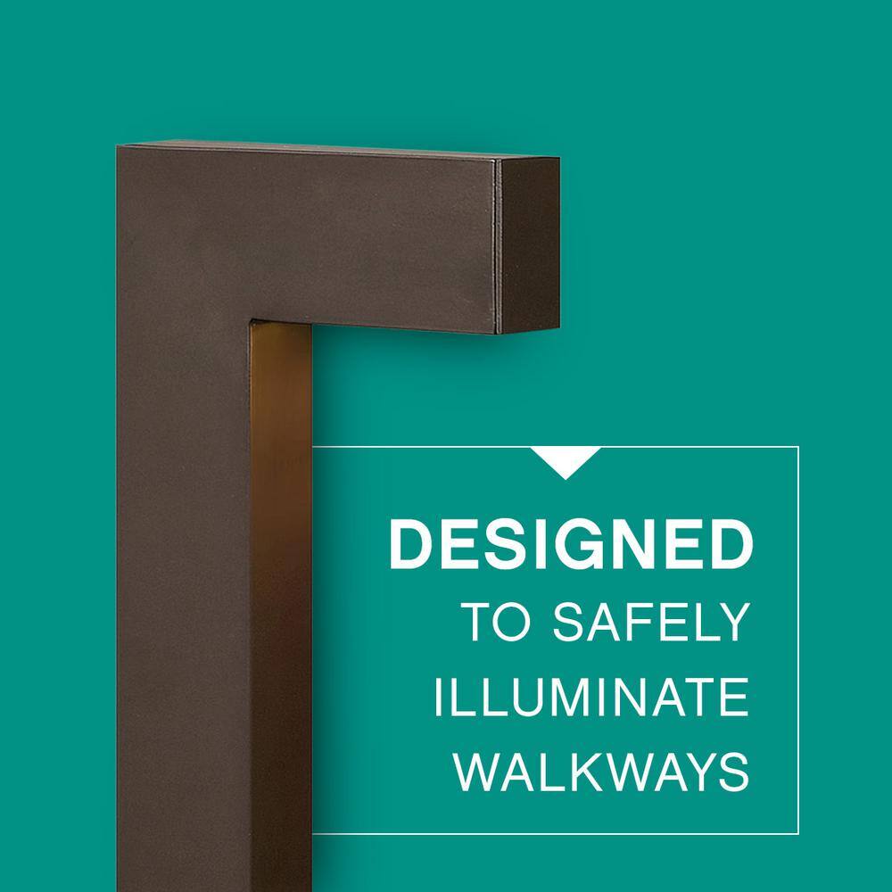 Bronze Aluminum LED Pathway Light with Etched Lens