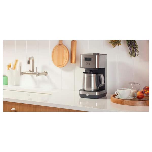 GE 12-Cup Stainless Steel Residential Drip Coffee Maker in the Coffee Makers  department at