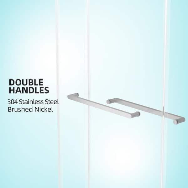 Zeafive 60 in. W x 79 in. H Frameless Shower Door Soft Close