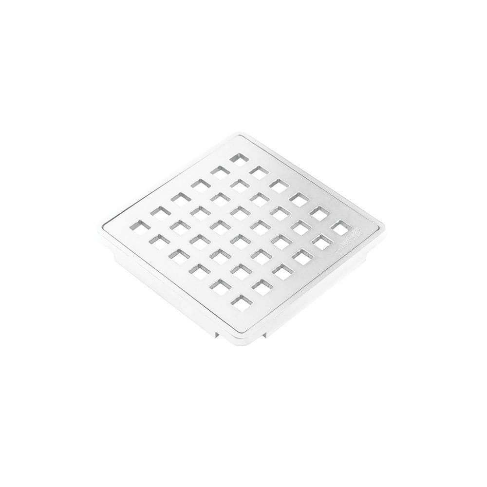Fundo Square 0.25 in H x 3.75 in D White Matte Stainless Steel Decorative Drain Cover price history on PriceWatchPro