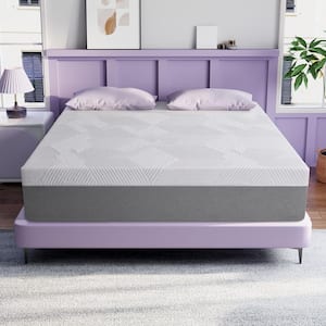 12 in. Queen Memory Gel Foam Mattress Medium Body Support Pressure Relief Good Night Sleep Removable Cover Boxed