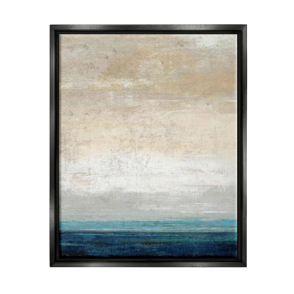 Distressed Ocean Landscape Abstract Design By Suzanne Nicoll Floater Frame Abstract Art Print 31 in. x 25 in. price history on PriceWatchPro
