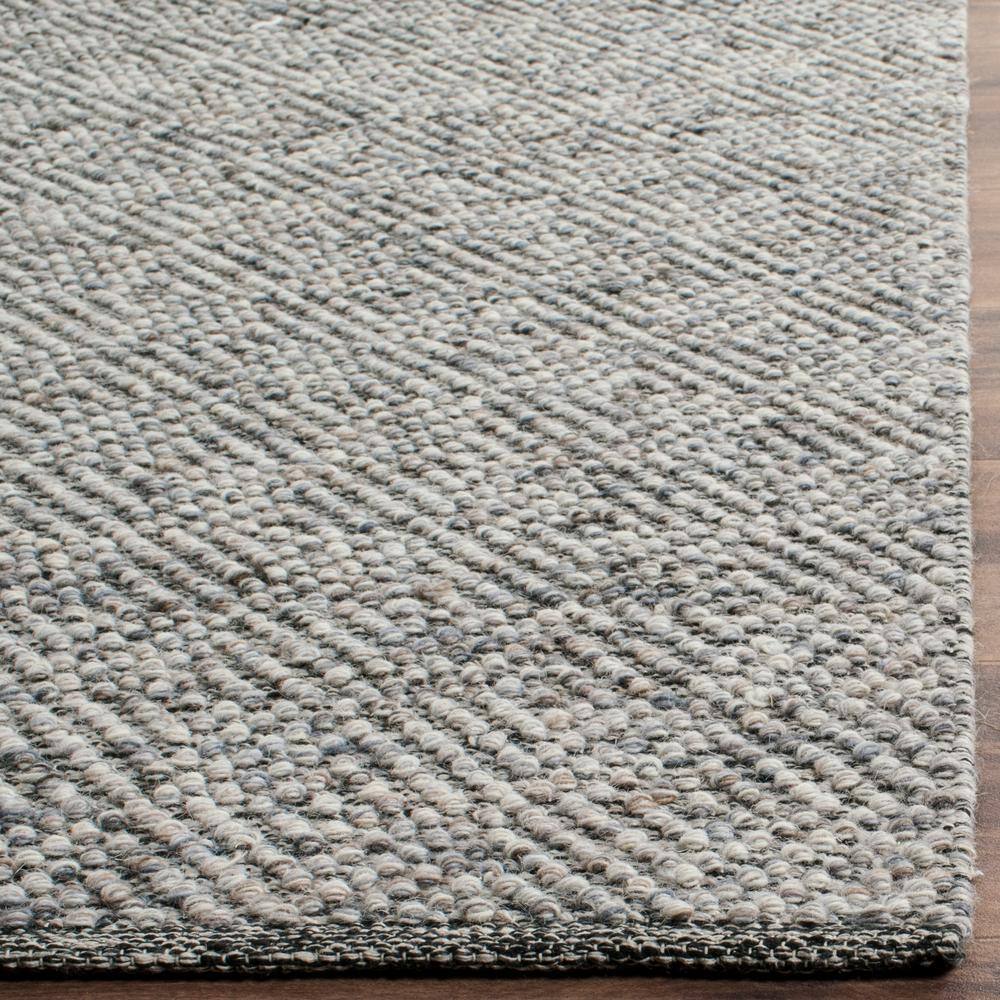 Camel and Grey Handmade Wool Runner Rug, 2'3" x 12'