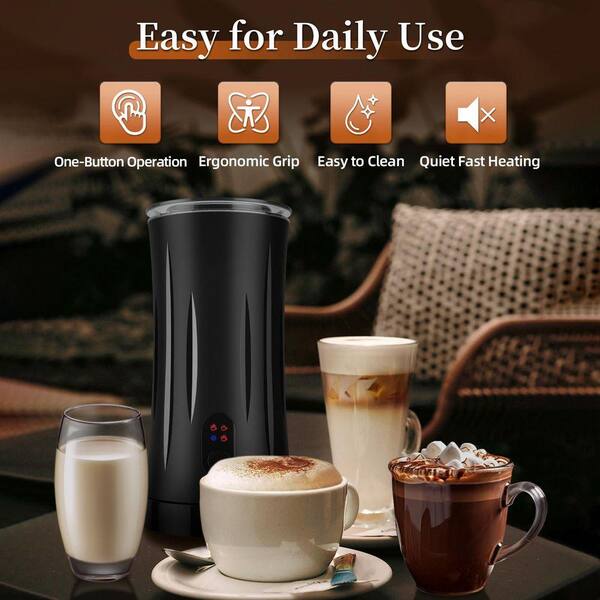JFVKAF 4-in-1 Electric Milk Frother and Steamer for Coffee, Hot or