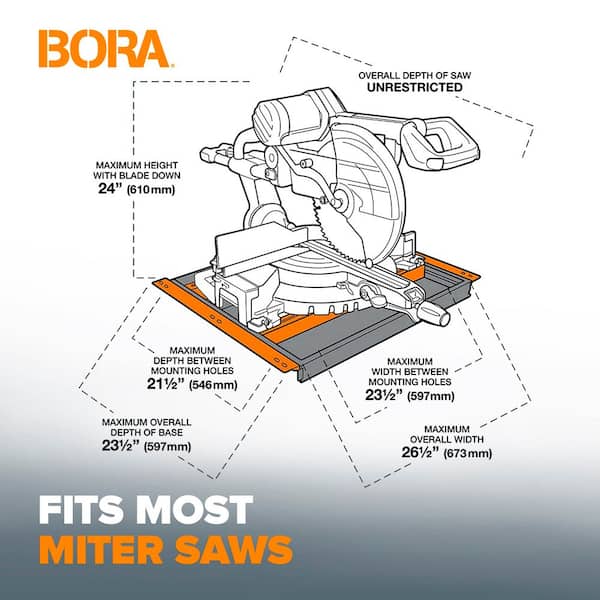 BORA Steel Portacube STR Miter Saw Workstation PM-8000 - The Home