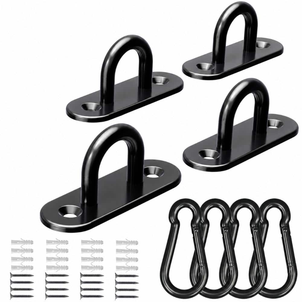 8-Pack M6 Stainless Steel Pad Eye Snap Hook Ceiling Anchor Kit, 800 lb Total Capacity for Hammock, Swing, Punching price history on PriceWatchPro