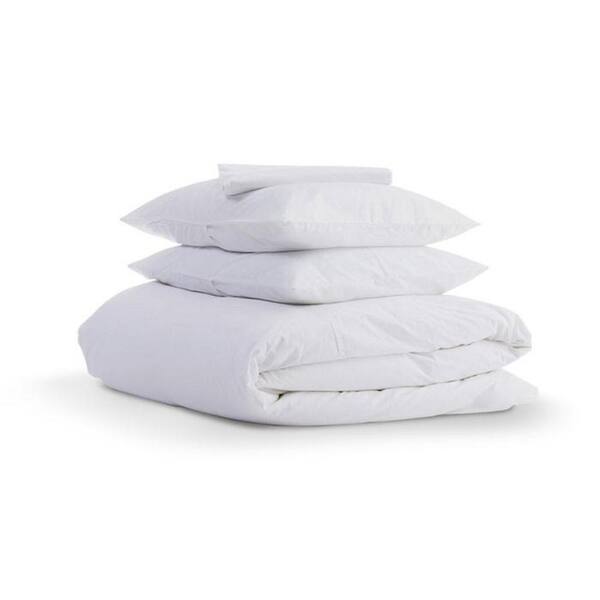 A1 Home Collections A1HC GOTS Certified Organic Cotton, Wrinkle Resistant, White Twin Duvet Cover