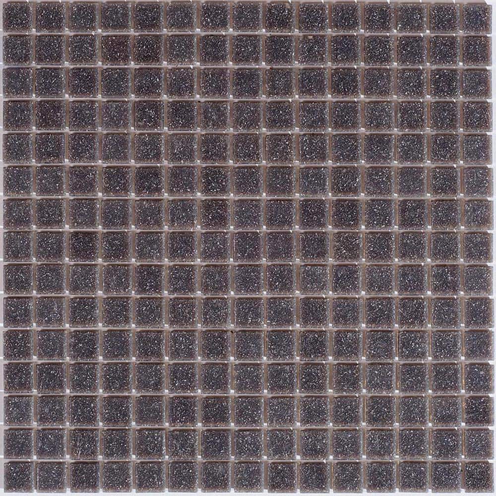 Fog Gray 12" x 12" Iridescent Glass Mosaic Tile