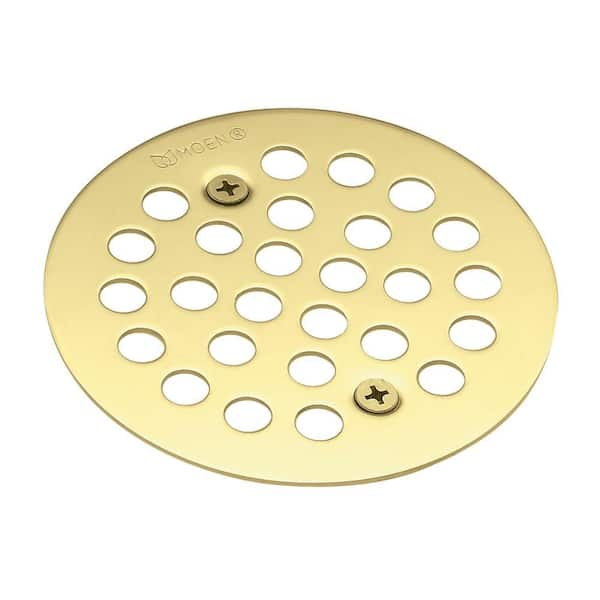 MOEN 4-1/4 in. Tub and Shower Drain Cover for 2-5/8 in. Opening in Polished Brass