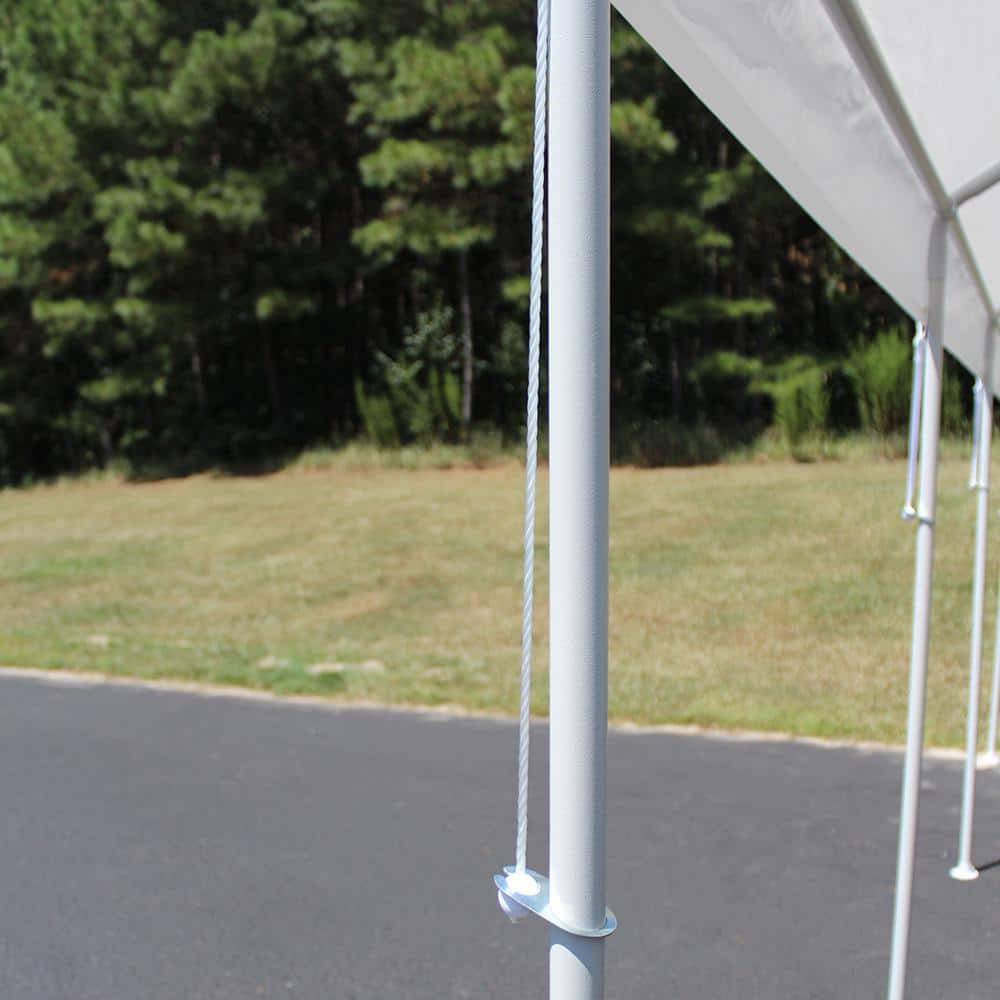 White 10' x 20' Steel Frame Universal Canopy