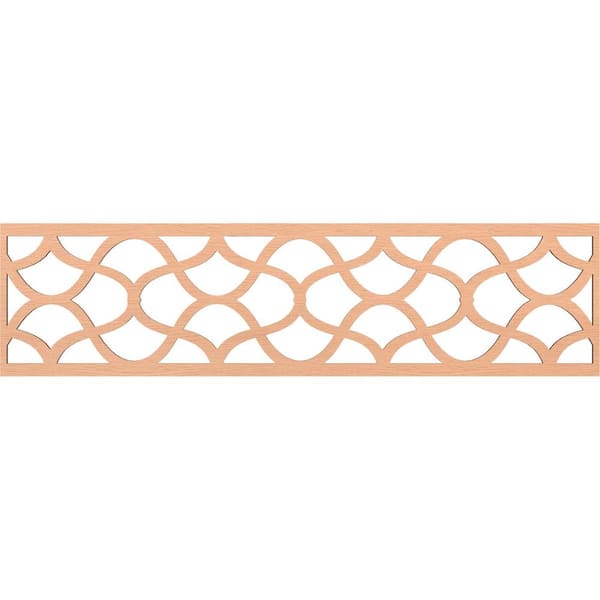 Ekena Millwork Resort Fretwork 0.375 in. D x 47 in. W x 12 in. L Alder Wood Panel Moulding