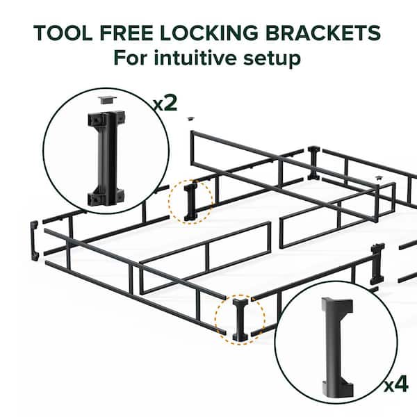 Zinus - Metal Queen 9 in. Smart Box Spring with Quick Assembly