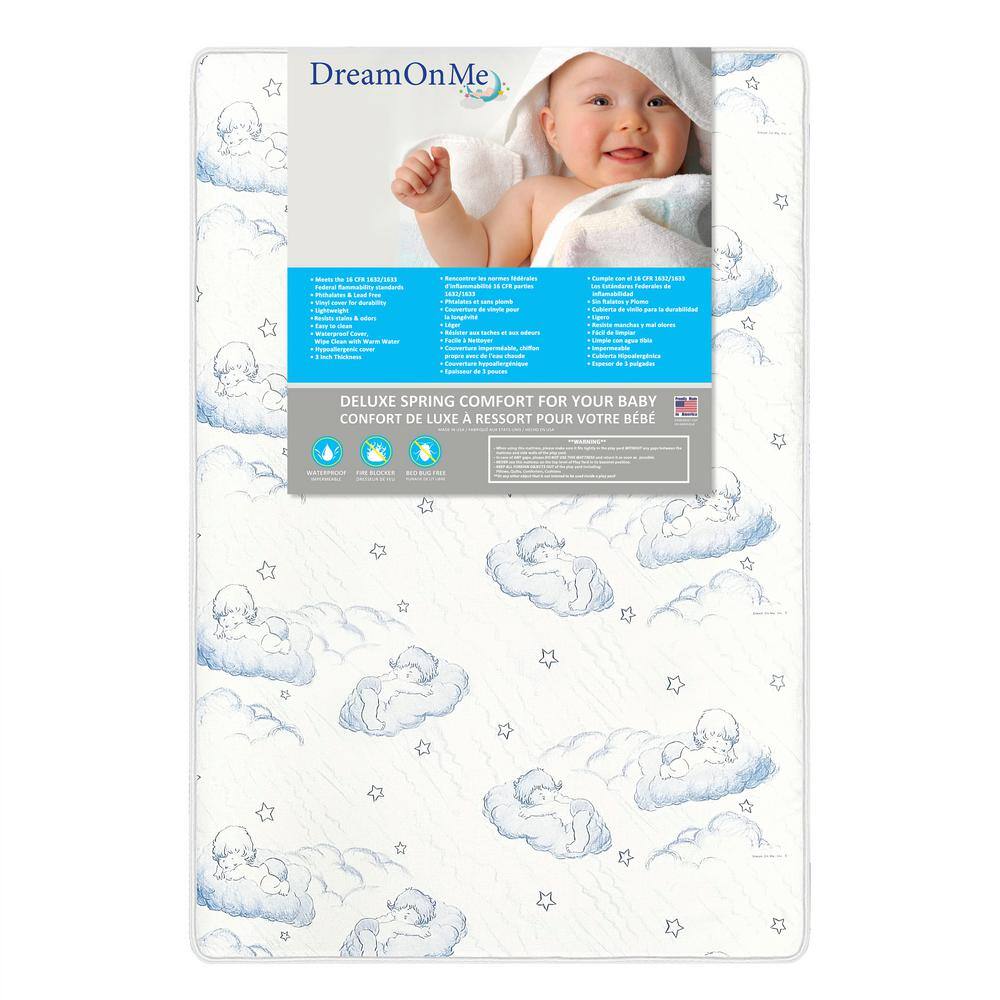 Dream On Me Star-Burst 3 in. Spring Coil Portable Crib Mattress I Waterproof I Green Guard Gold Certified -  21