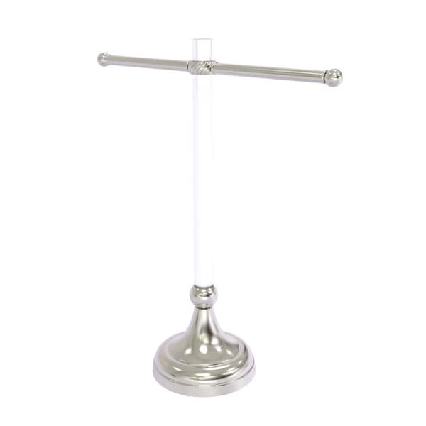 Allied Brass Pacific Grove Collection Free Standing Guest Towel Stand with Twisted Accents in Polished Nickel Allied Brass Pacific Grove Collection Free Standing Guest Towel Stand with Twisted Accents in Polished Nickel
