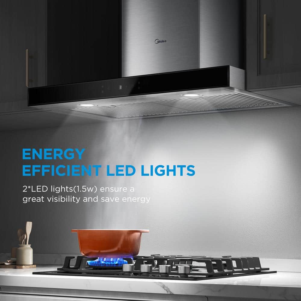 30-Inch Stainless Steel Convertible Wall-Mounted Range Hood with Charcoal Filter