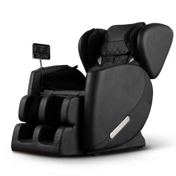 Magic Home Black PU Leather Massage Zero Gravity Recliner with Full Body Air Pressure