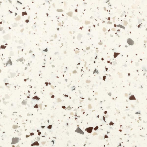 4 in. x 4 in. Solid Surface Countertop Sample in Terrazzo Nuvola