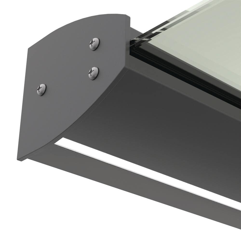 Clear Tempered Glass Door and Window Awning with Aluminum Bracket