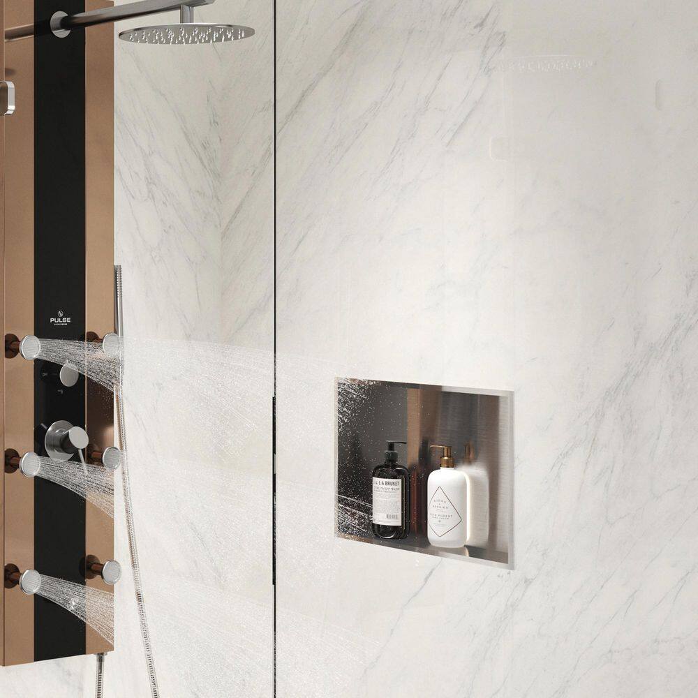 Rectangular Stainless Steel Built-In Shower Niche