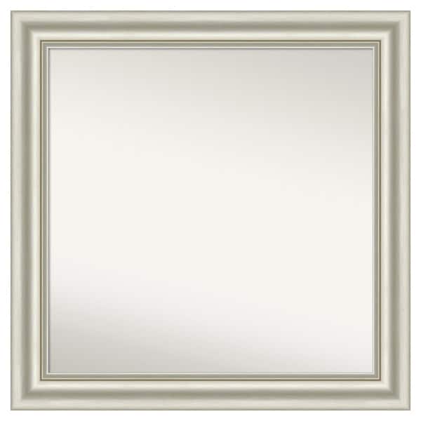 Sophia Silver 31.5 in. x 31.5 in. Non-Beveled Traditional Square Framed Wall Mirror