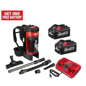 M18 FUEL 18-Volt Lithium-Ion Brushless 1 Gal. Cordless 3-in-1 Backpack Vacuum Kit W/(2) M18 High Output 6.0 Ah Batteries
