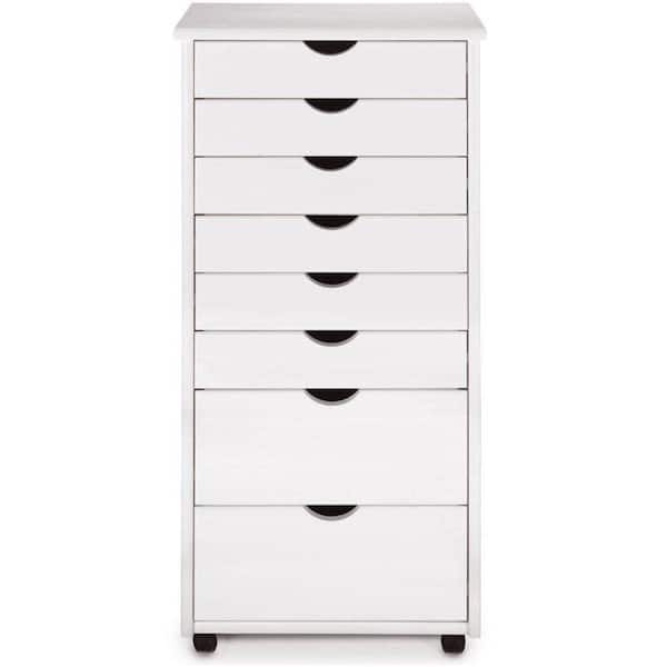 Home Decorators Collection Stanton White 20". 8-Drawer Cart