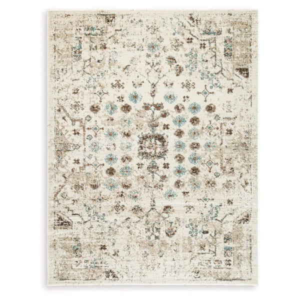 Jossler 8 ft. x 10 ft. Beige/Brown Botanical Area Rug