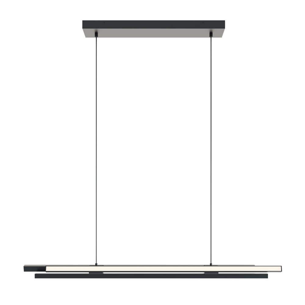 Indra 40-Watt 3-Light Black Integrated LED Pendant Light with Metal Shade price history on PriceWatchPro