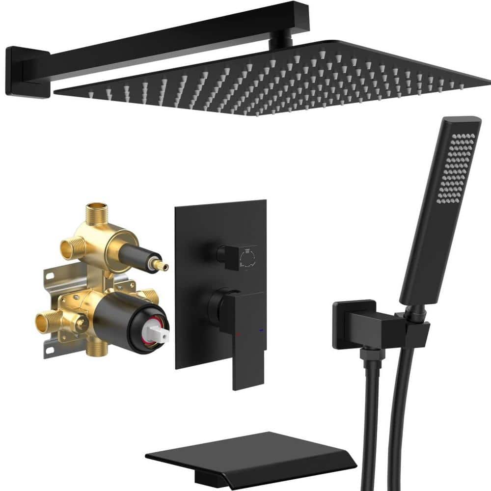 waterpar 10 in. 1Jet Shower System with Fixed and Hand Shower Head Tub