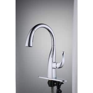 Single Handle Pull Down Sprayer Kitchen Faucet in Chrome