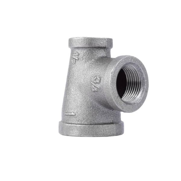 STZ 1 in. x 1/2 in. x 3/4 in. Black Iron Reducing Tee