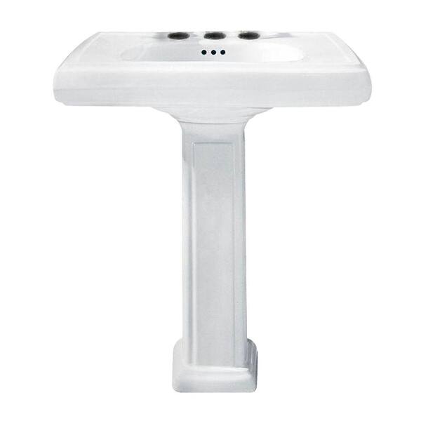 American Standard Heritage Pedestal Sink Combo in White-DISCONTINUED