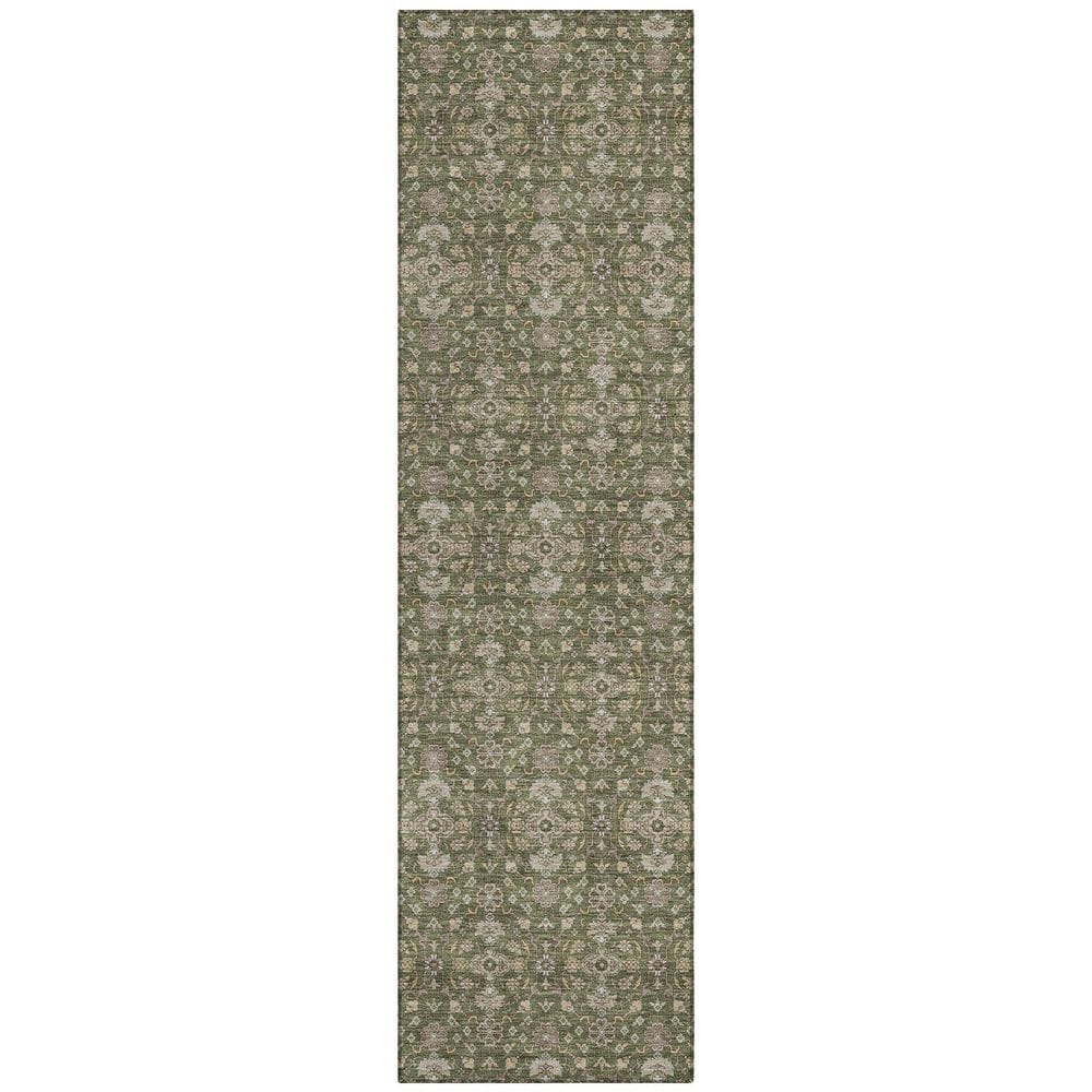 Chantille Machine Washable Indoor/Outdoor Abstract ACN2917 Olive 2 ft. x 7 ft. Runner Rug price history on PriceWatchPro