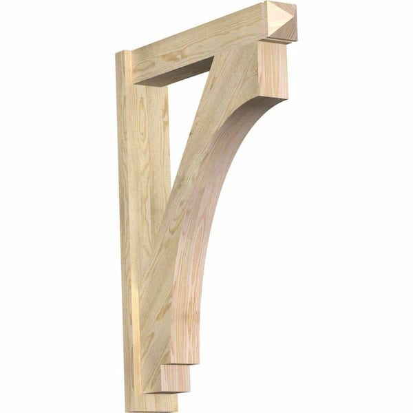 Ekena Millwork 6 in. x 42 in. x 30 in. Douglas Fir Imperial Arts and Crafts Rough Sawn Outlooker
