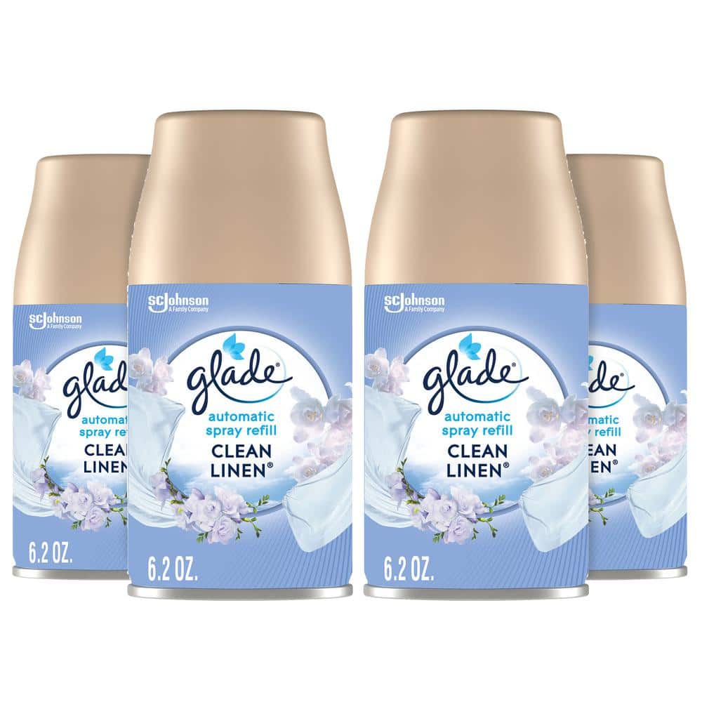 Glade Combo 6.2 oz. Clean Linen Automatic Air Freshener Refill (4-Count)  2-Pack 310909 - The Home Depot