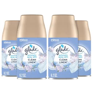 Combo 6.2 oz. Clean Linen Automatic Air Freshener Refill (4-Count) 2-Pack