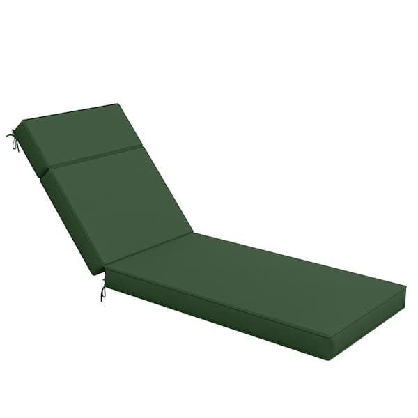 WNP 80 in. x 26 in. x 4 in. Premium Waterproof Chaise Lounge Cushion, All-Weather Replacement for Outdoor Chairs Green