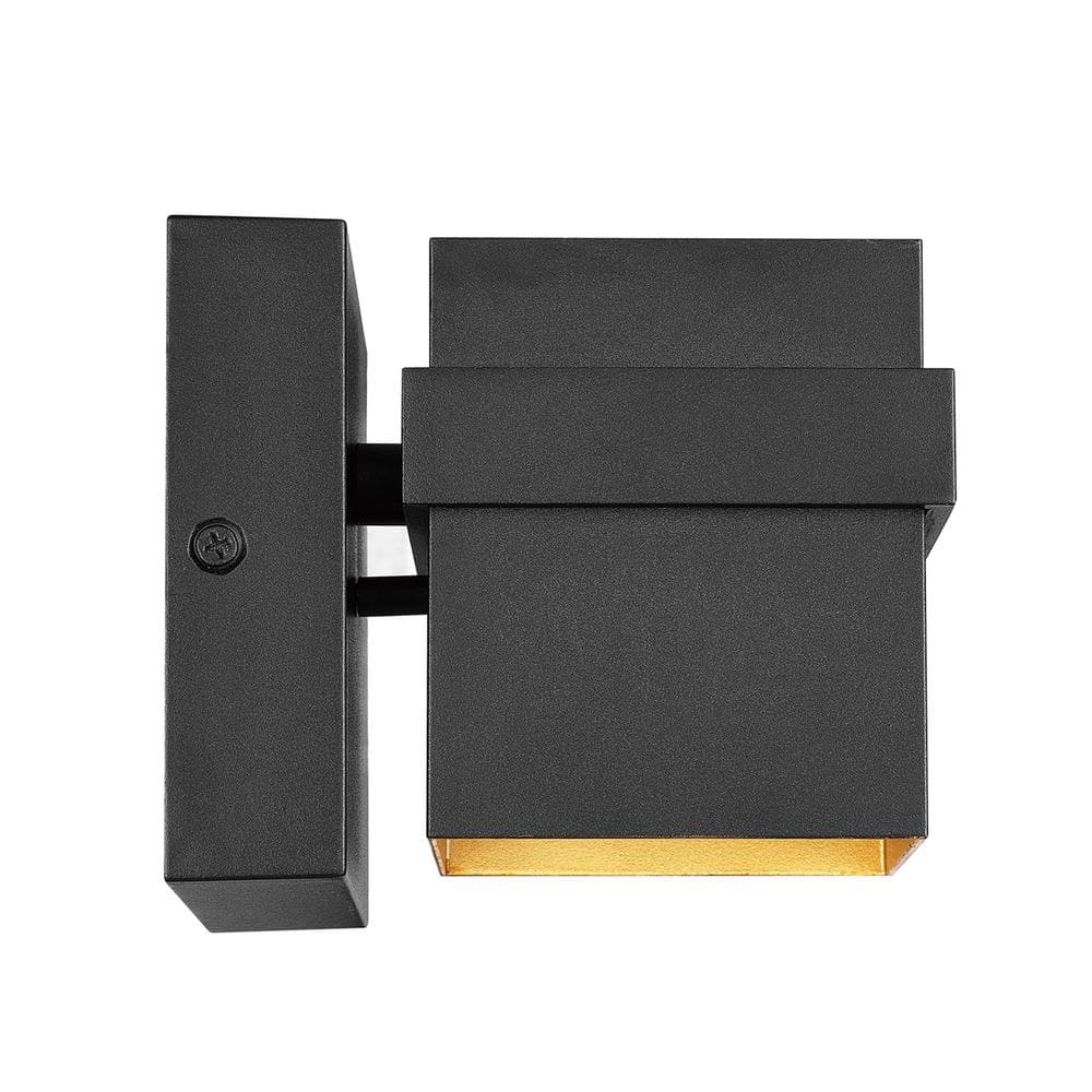 Yvie 4.7 in. Matte Black Outdoor Hardwired Wall Lantern Sconce Integrated LED price history on PriceWatchPro